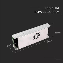 350W SLIM ЗАХРАНВАНЕ ЗА ЛЕД ЛЕНТА 24V IP20 15A