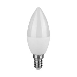 LED КЕНДЪЛ ПАСТИК E14-4.5W 6500K СЕТ/6БР