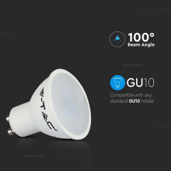 4.5W КРУШКА GU10 SMD ПЛАСТИК 3000K 100°-SKU:211685