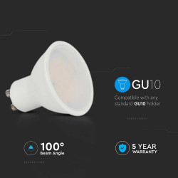 10W КРУШКА GU10 SMD SAMSUNG Ч.6500К 100°-SKU:21880