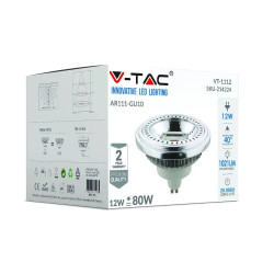 ЛЕД КРУШКА AR111 12W GU10 220V 40ГРАДУСА 6400К-SKU:214225