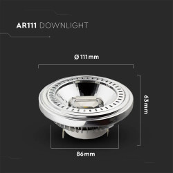 ЛЕД КРУШКА AR111 12W 12V 20 ГРАДУСА 4000К-SKU:214062