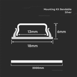 ДИФУЗЕР КИТ ЗА ЛЕНТА 2000x18x6mm-БЯЛ ГЪВКАВ-SKU:2909