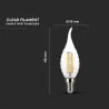 LED КЕНДЪЛ 4W E14 FILAMENT СПИР. ПЛАМ. 3000K-SKU:214308