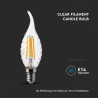 LED КЕНДЪЛ 4W E14 FILAMENT СПИРАЛА ПЛАМ. 4000К-SKU:214431