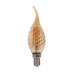 ЛЕД 4W E14 КЕНДЪЛ FILAMENT СП.ПЛАМ.AMBER 2200K-SKU:217116