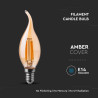 ЛЕД 4W E14 КЕНДЪЛ ПЛ. FILAMENT AMBER 2200K-SKU:217114