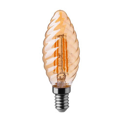 ЛЕД 4W E14 КЕНДЪЛ СП.FILAMENT AMBER 2200K-SKU:217115