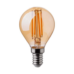 ЛЕД 4W P45 E14 FILAMENT AMBER 2200K-SKU:214499