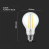 12W A70 LED КРУШКА FILAMENT 3000K E27-SKU:217458