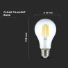 LED КРУШКА 10W E27 A60 FILAMENT 3000K-SKU:214410