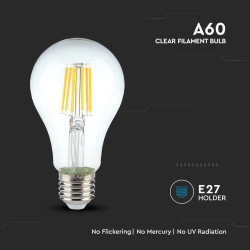 LED КРУШКА 10W E27 A60 FILAMENT 3000K-SKU:214410