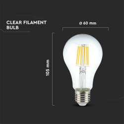 LED КРУШКА 10W E27 A60 FILAMENT 4000K-SKU:214411