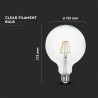 LED КРУШКА 10W E27 G125 FILAMENT 3000K-SKU:214422