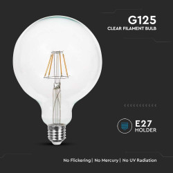 LED КРУШКА 10W E27 G125 FILAMENT 3000K-SKU:214422