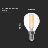 LED КРУШКА 4W E14 P45 FILAMENT 3000К-SKU:214300