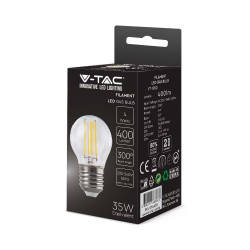 LED КРУШКА 4W E27 G45 FILAMENT 6500К-SKU:214428