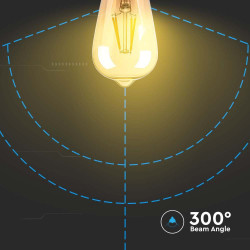 LED КРУШКА 4W E27 ST64 FILAMENT 2200K-SKU:214361