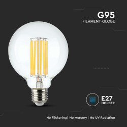 LED КРУШКА 6W E27 G95 FILAMENT 3000K-SKU:214305