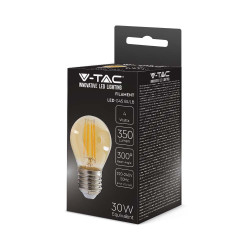 ЛЕД 4W G45 E27 FILAMENT AMBER  2200K-SKU:217100