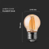 ЛЕД 4W G45 E27 FILAMENT AMBER  2200K-SKU:217100