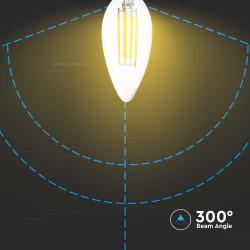 ЛЕД КЕНДЪЛ 4W E14 FILAMENT 3000K DIMM-SKU:2870