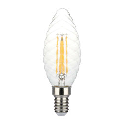 LED КЕНДЪЛ 4W E14 FILAMENT СПИР. 3000К DIM.-SKU:214367