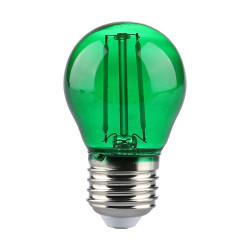 LED КРУШКА 2W E27 G45 FILAMENT ЗЕЛЕН-SKU:217411