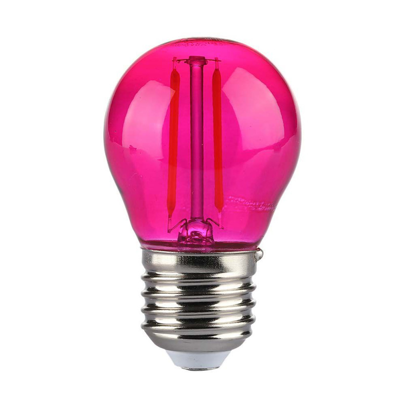 LED КРУШКА 2W E27 G45 FILAMENT РОЗОВА-SKU:217410