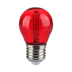 LED КРУШКА 2W E27 G45 FILAMENT ЧЕРВЕН-SKU:217413