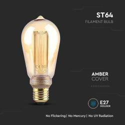 4W ART ФИЛАМЕНТ AMBER ST64-E27-1800K-SKU:217474