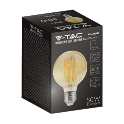 ЛЕД КРУШКА 7W G95 E27 VINTAGE FILAMENT 2200K-SKU:217147