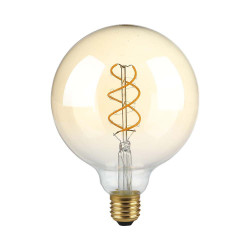 ЛЕД КРУШКА 5W G125 E27 FILAMENT AMBER 1800К ДИМ-SKU:217415