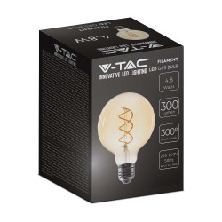 ЛЕД КРУШКА 5W E27 G95 FILAMENT AMBER 1800K-SKU:217217