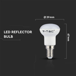 LED КРУШКА 2.9W R39 ПЛАСТ. SAMSUNG Ч.6500K E14-SKU:21212