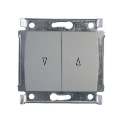 Ключ за щори 10A/250V (без отв.) сребро