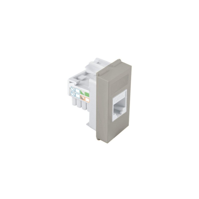 1M Инф. розетка  RJ45 8/8 Cat6 UTP сребро