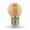 LED Крушка - 4W Filament E27 G45 Amber Топло Бяла Светлина - 7100